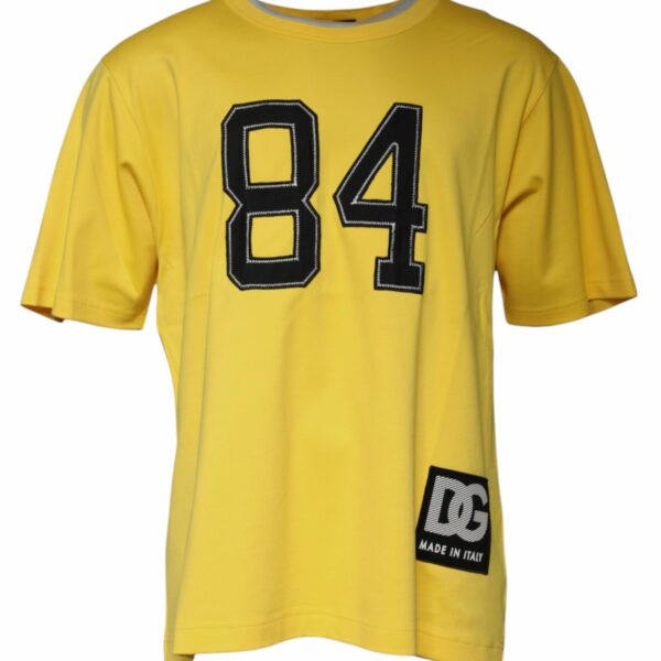 Dolce & Gabbana Yellow Crew Neck Short Sleeves T-shirt