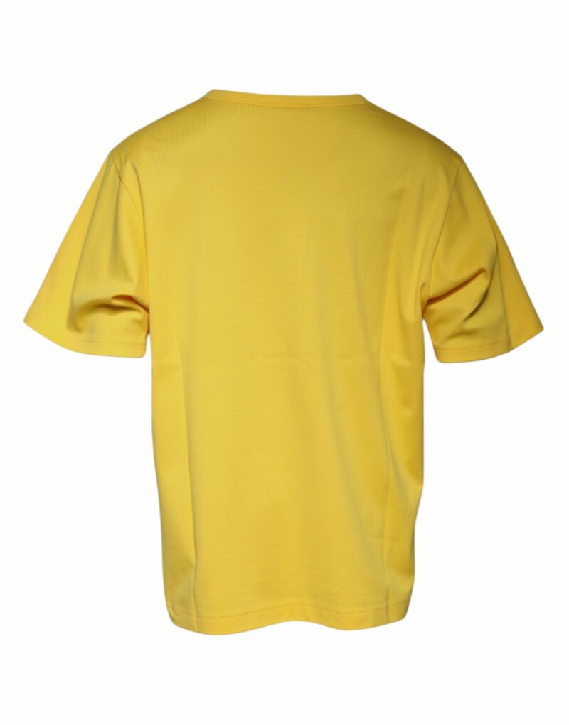 Dolce & Gabbana Yellow Crew Neck Short Sleeves T-shirt - Image 3