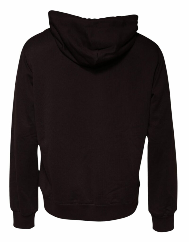 Dolce & Gabbana Brown Cotton Hooded Men Sweatshirt Sweater - Image 4
