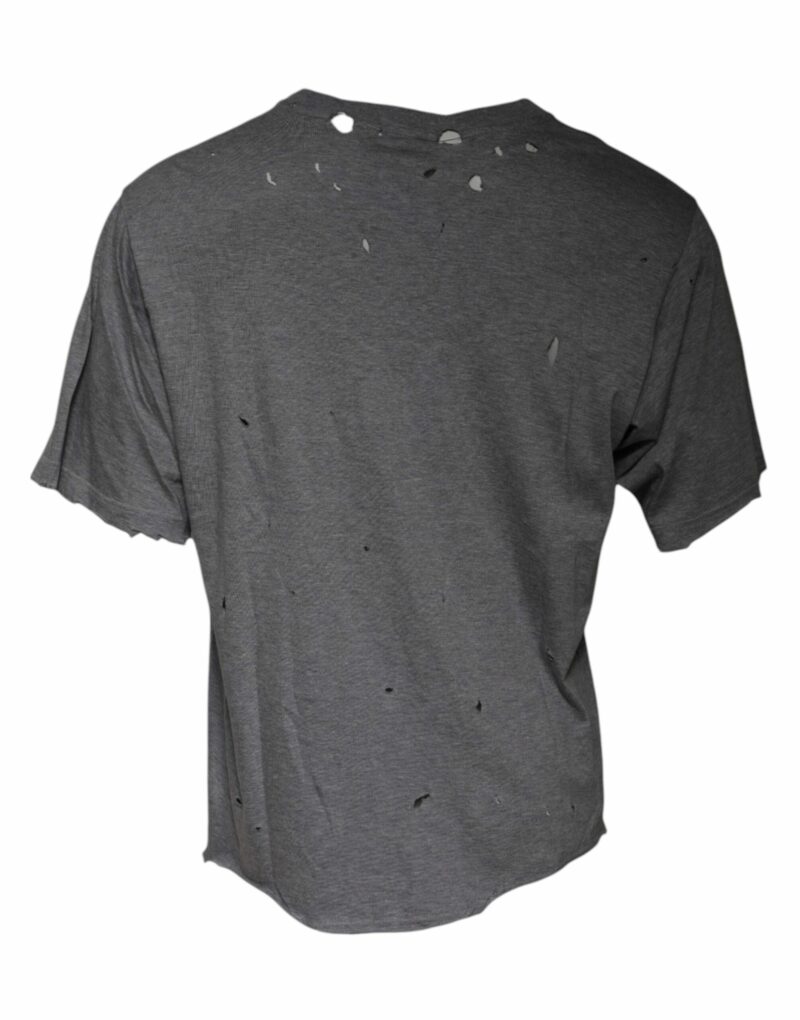 Dolce & Gabbana Gray Logo Crew Neck Short Sleeves T-shirt - Image 3