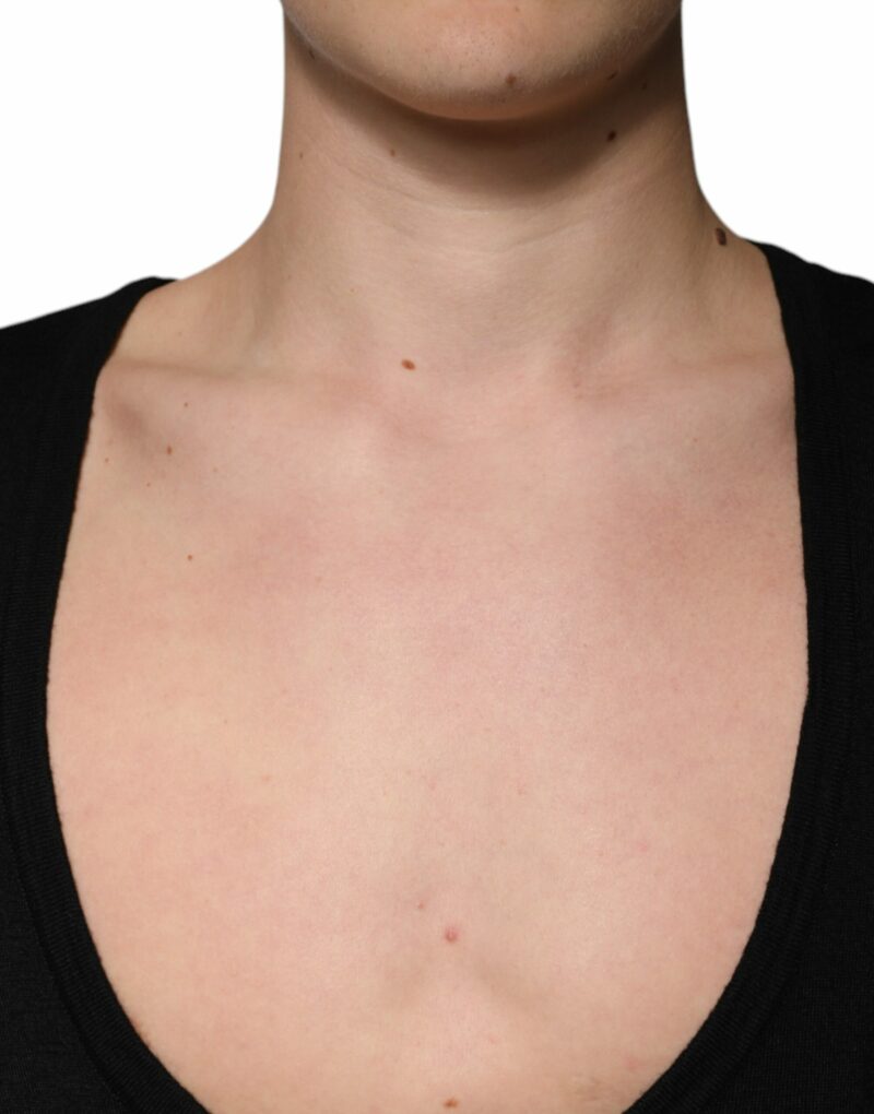 Dolce & Gabbana Black Wool Round Neck Pullover Sweater - Image 5