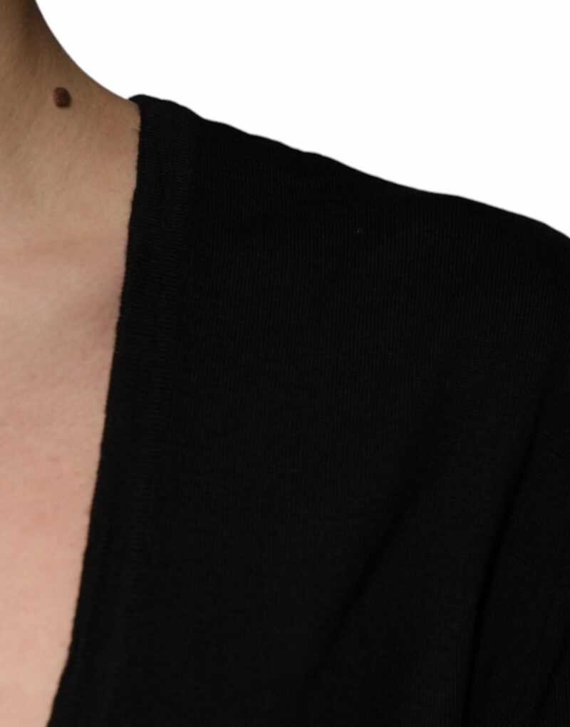 Dolce & Gabbana Black Wool Round Neck Pullover Sweater - Image 6