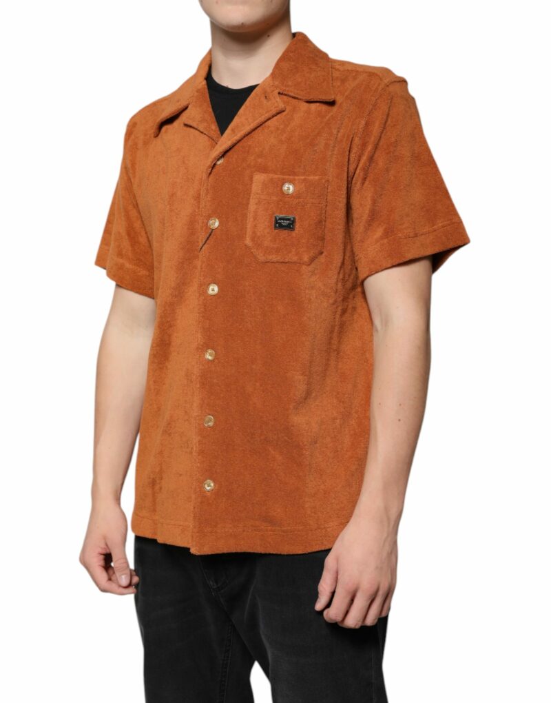 Dolce & Gabbana Hazel Cotton Velvet Button Down Collared Shirt - Image 3