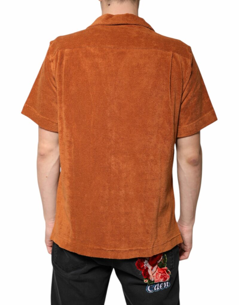 Dolce & Gabbana Hazel Cotton Velvet Button Down Collared Shirt - Image 4