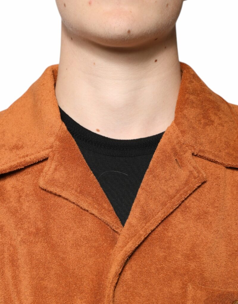 Dolce & Gabbana Hazel Cotton Velvet Button Down Collared Shirt - Image 5