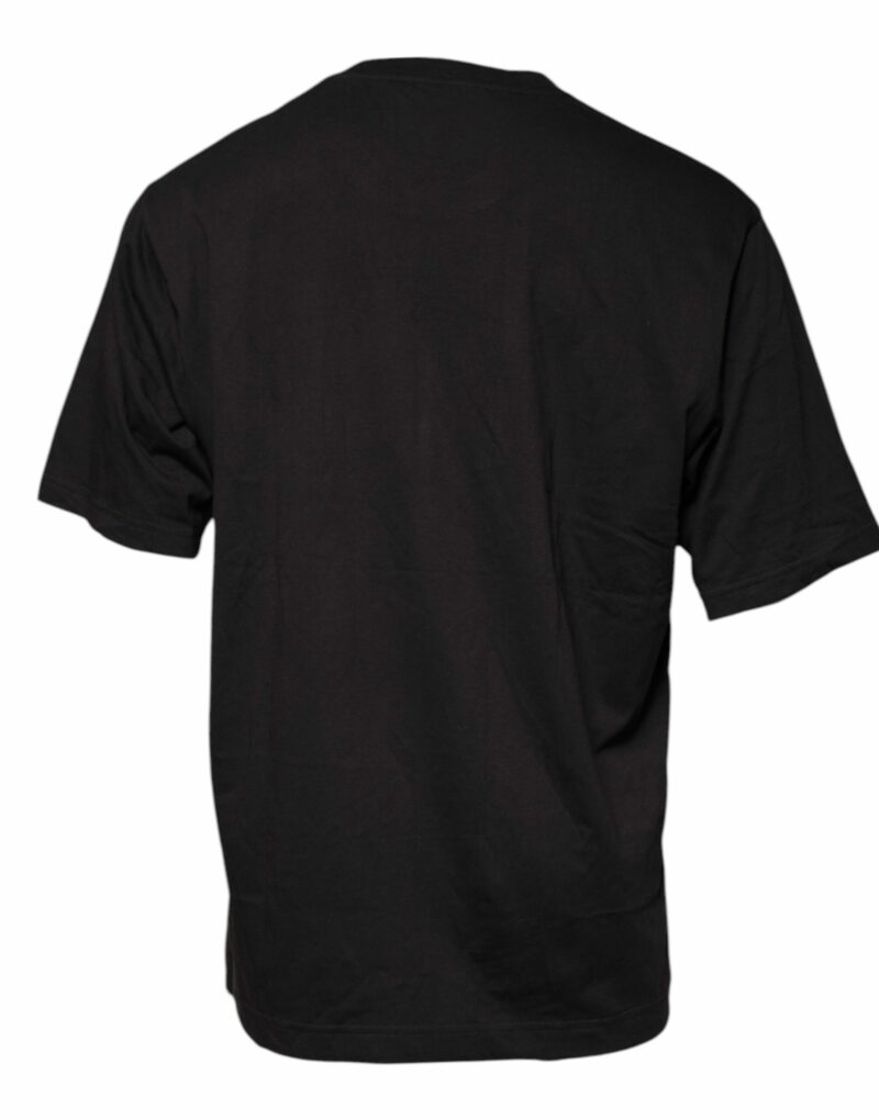 Dolce & Gabbana Black Logo Print Cotton Crew Neck T-shirt - Image 3