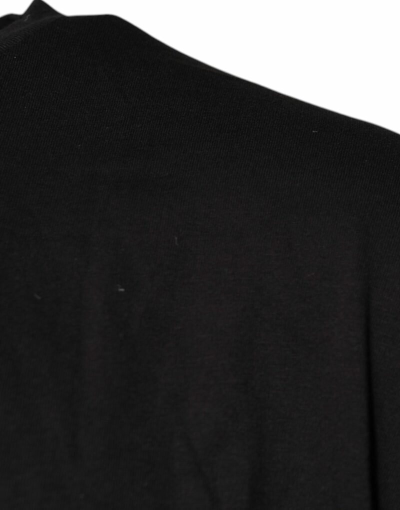 Dolce & Gabbana Black Logo Print Cotton Crew Neck T-shirt - Image 5