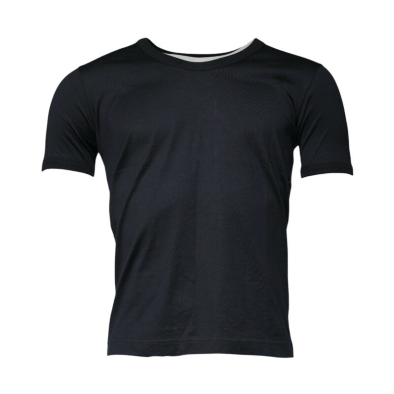 Dolce & Gabbana Blue Cotton Crew Neck Short Sleeves T-shirt - Image 2