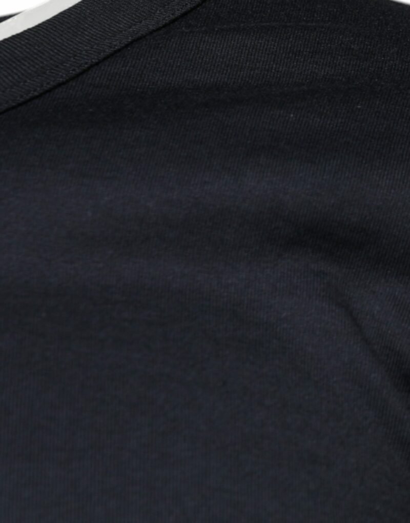 Dolce & Gabbana Blue Cotton Crew Neck Short Sleeves T-shirt - Image 4