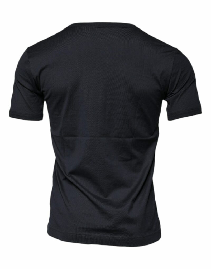 Dolce & Gabbana Blue Cotton Crew Neck Short Sleeves T-shirt - Image 5