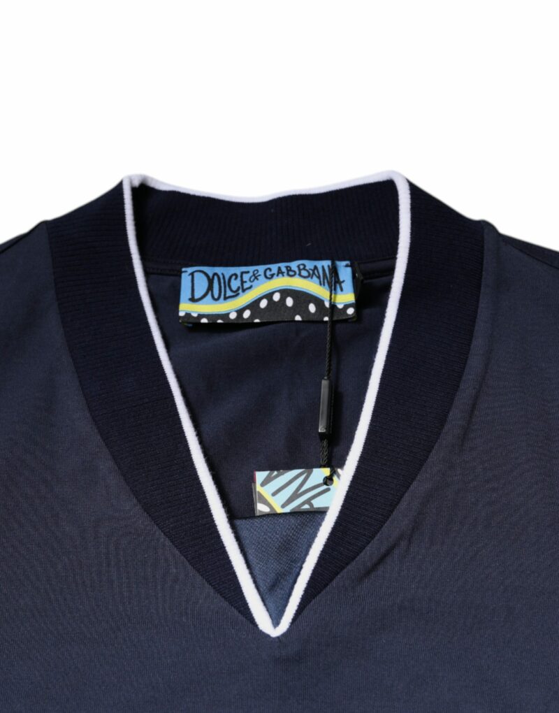 Dolce & Gabbana Multicolor Cotton Vneck Short Sleeve T-shirt - Image 6