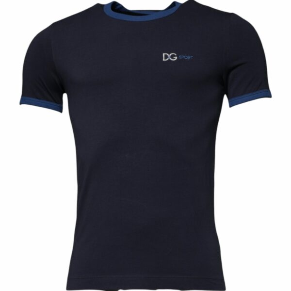 Dolce & Gabbana Blue Cotton Stretch Crewneck Underwear T-shirt