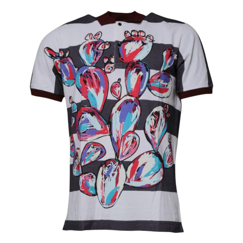 Dolce & Gabbana Multicolor Graphic Collared Polo T-shirt - Image 2