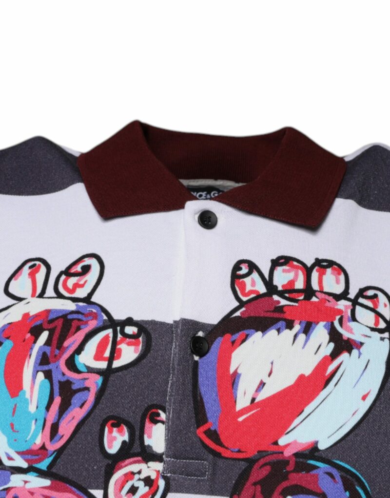 Dolce & Gabbana Multicolor Graphic Collared Polo T-shirt - Image 3