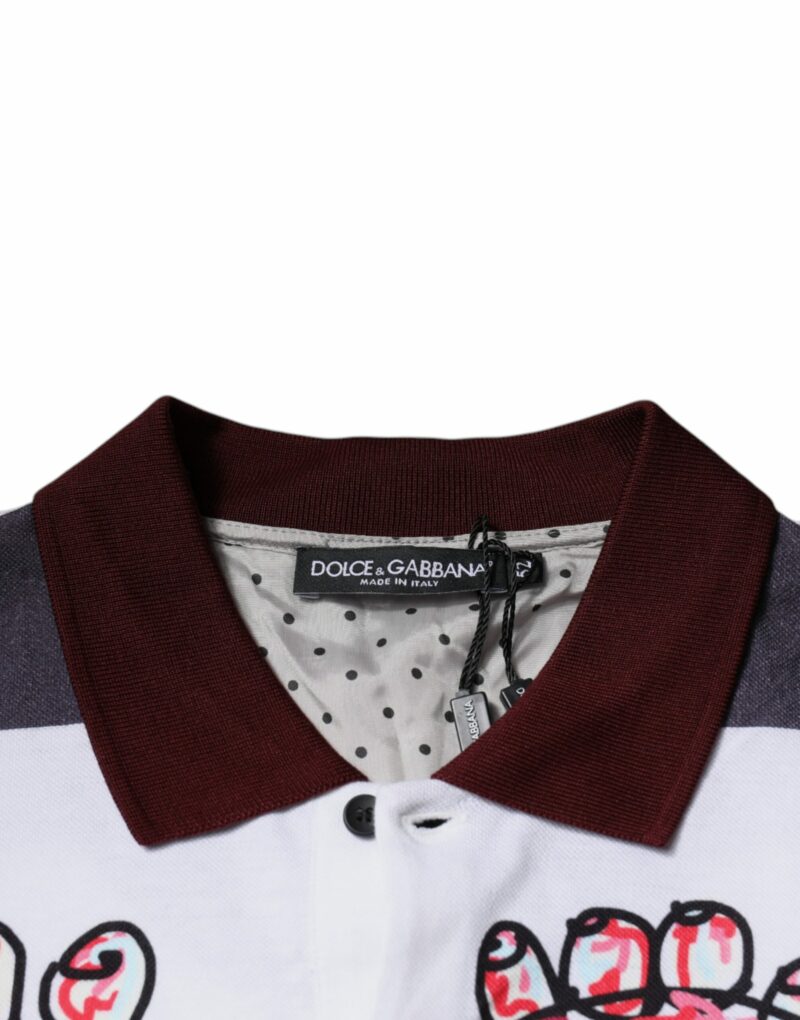 Dolce & Gabbana Multicolor Graphic Collared Polo T-shirt - Image 6