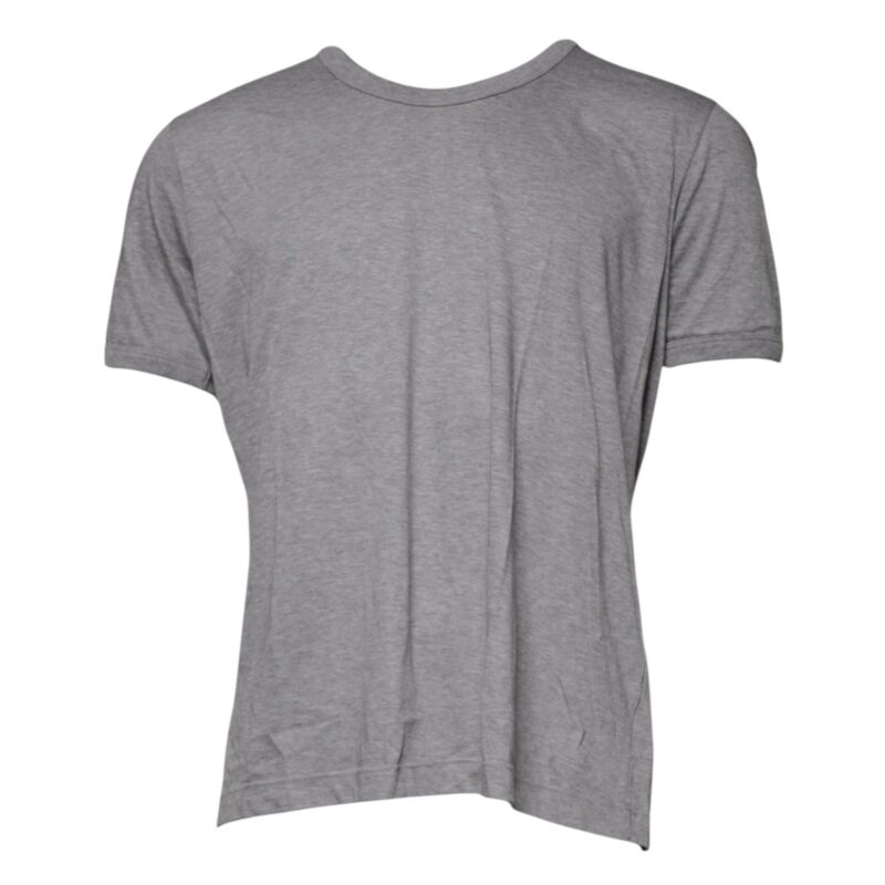 Dolce & Gabbana Gray Cotton Crew Neck Short Sleeves T-shirt - Image 2