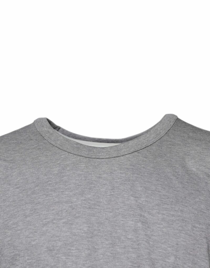 Dolce & Gabbana Gray Cotton Crew Neck Short Sleeves T-shirt - Image 3