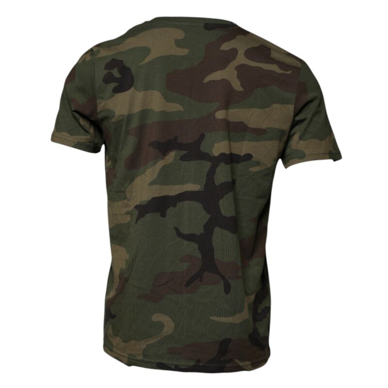 Dolce & Gabbana Multicolor Camouflage Cotton Crew Neck T-shirt - Image 4