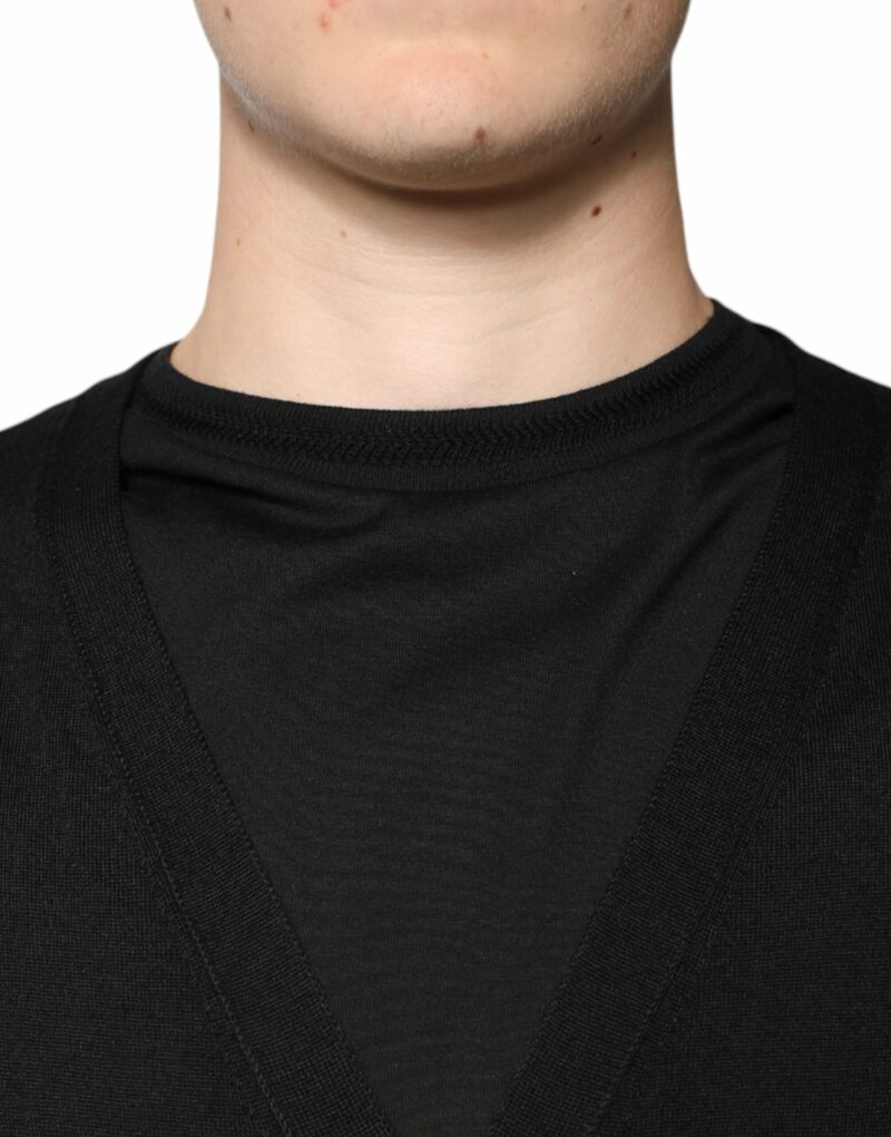 Dolce & Gabbana Black Cashmere Button Down Cardigan Sweater - Image 5