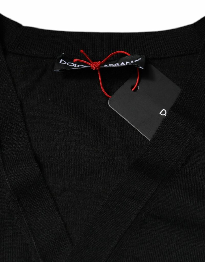 Dolce & Gabbana Black Cashmere Button Down Cardigan Sweater - Image 7