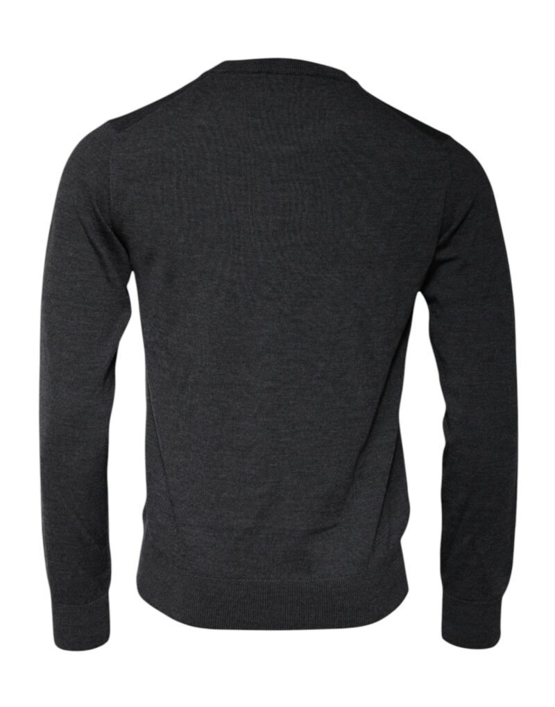 Dolce & Gabbana Dark Gray DG Logo Crew Neck Pullover Sweater - Image 6