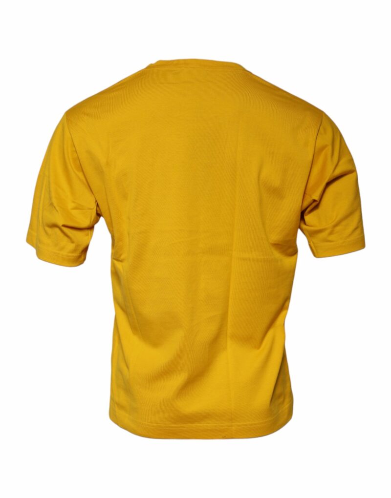 Dolce & Gabbana Dark Yellow Logo Crew Neck Short Sleeves T-shirt - Image 3