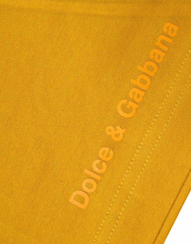 Dolce & Gabbana Dark Yellow Logo Crew Neck Short Sleeves T-shirt - Image 5