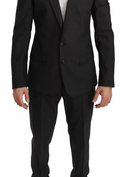 Dolce & Gabbana Gray Wool Slim Fit 2 Piece MARTINI Suit