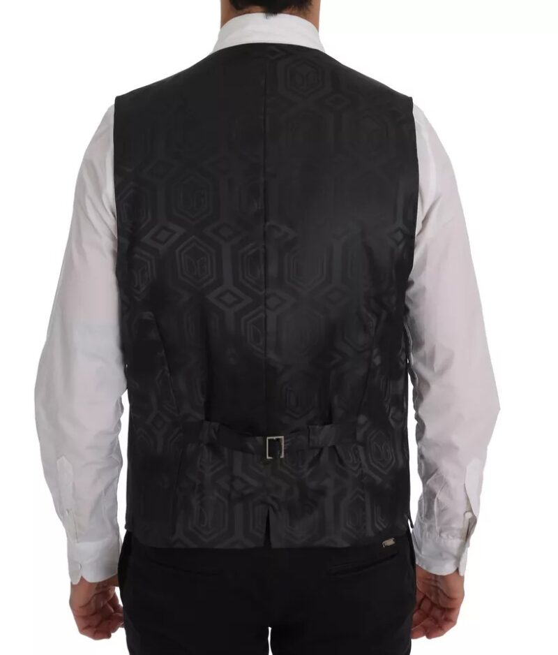 Dolce & Gabbana Gray Wool Stretch Gilet Waistcoat Vest - Image 7