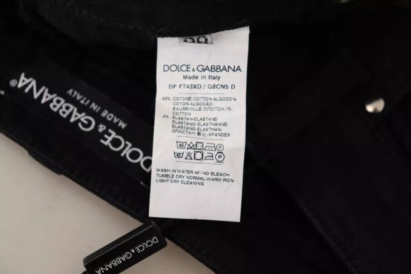 Dolce & Gabbana Black Cotton Stretch Skinny Denim Jeans - Image 7