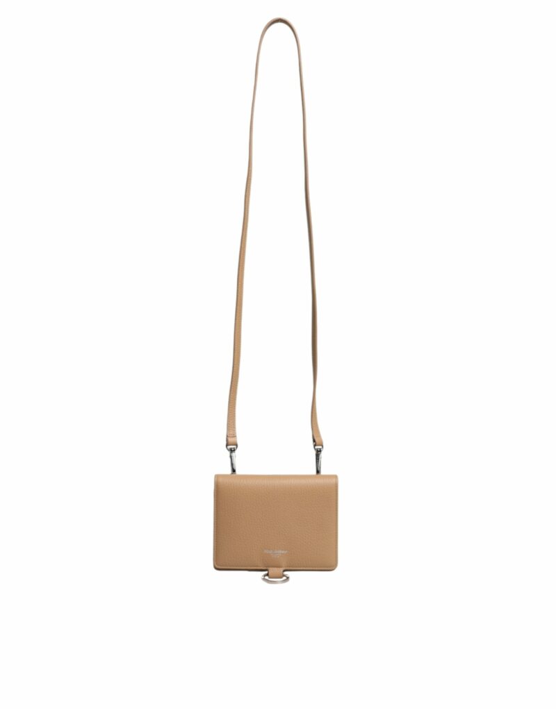 Dolce & Gabbana Beige Calf Leather Bifold Crossbody Sling Wallet - Image 2