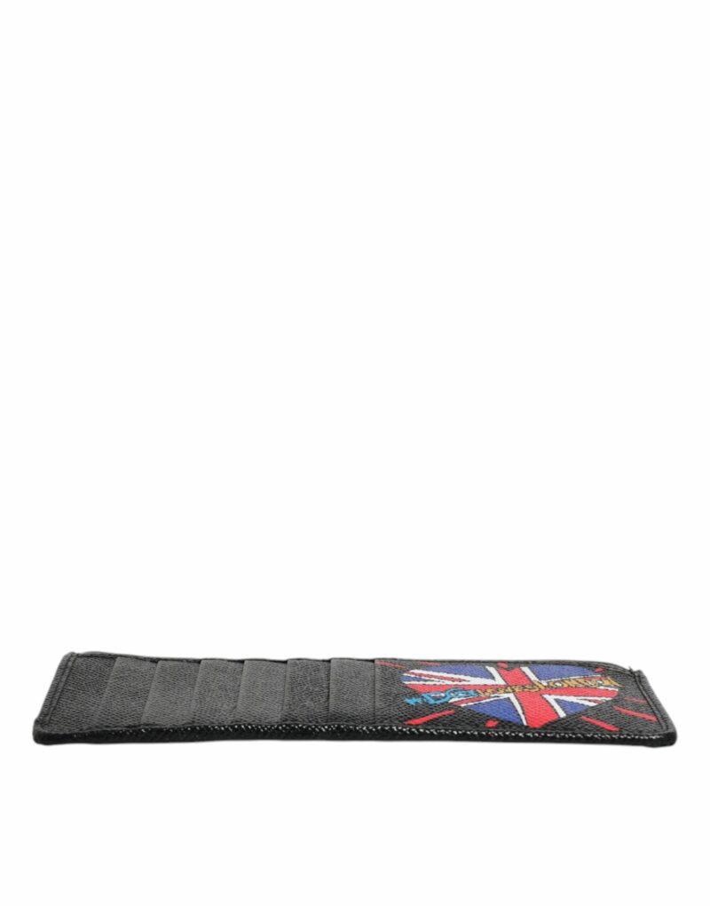 Dolce & Gabbana Black Leather #DGLovesLondon Cardholder Case Wallet - Image 5