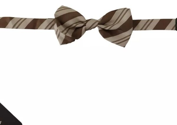 Dolce & Gabbana Multicolor Patterned Adjustable Neck Bow Tie Men