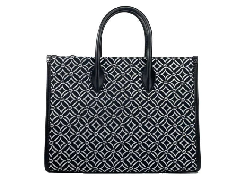 Michael Kors Mirella Medium Top Zip Crossbody Tote Bag Black - Image 4