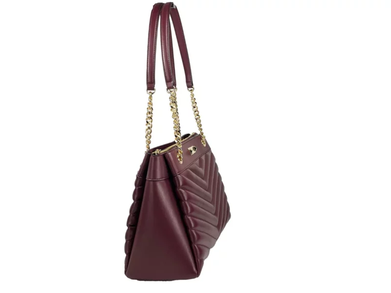 Michael Kors Whitney Medium Chain Shoulder Bag Purse Oxblood - Image 2
