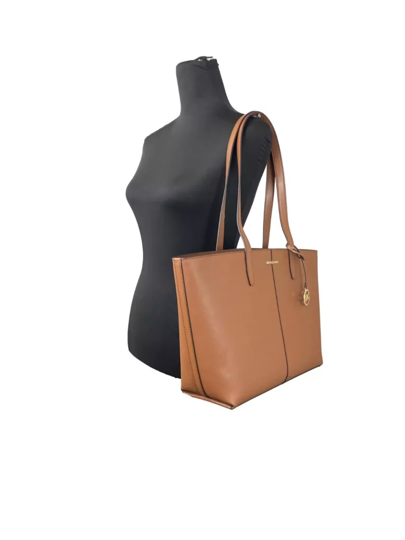 Michael Kors Medium Zip Top Tote Carryall Bag Brown - Image 2