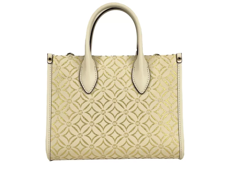 Michael Kors Mirella Small Top Zip Crossbody Tote Bag Creme - Image 4