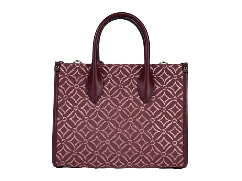 Michael Kors Mirella Small Top Zip Crossbody Tote Bag Oxblood - Image 4