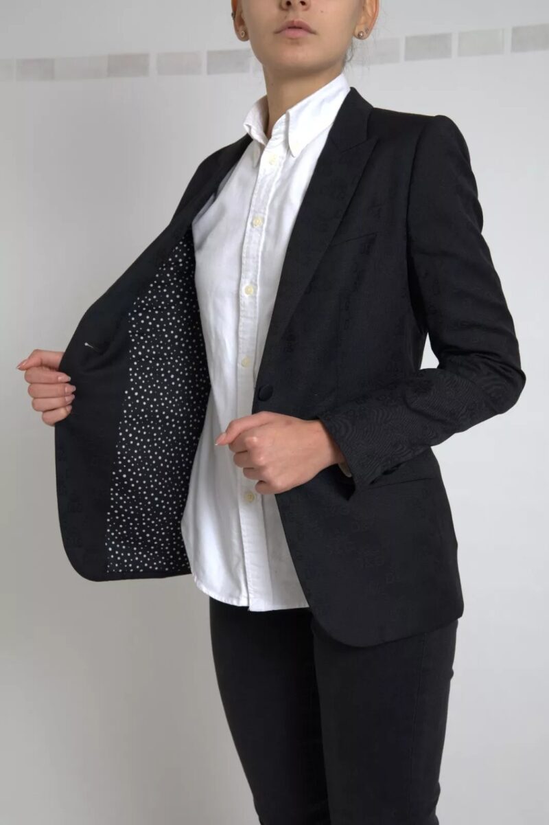 Dolce & Gabbana Black Long Sleeve Coat Blazer Jacket - Image 4