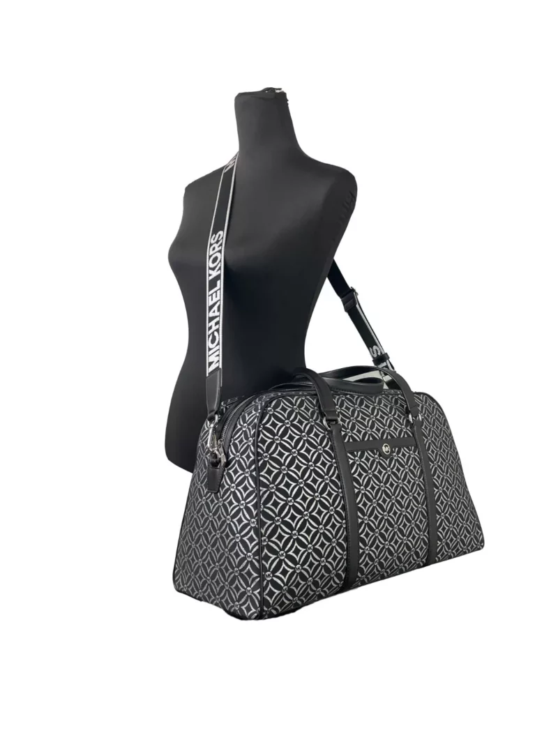 Michael Kors Travel XL Weekender Duffle Luggage Bag Black - Image 3