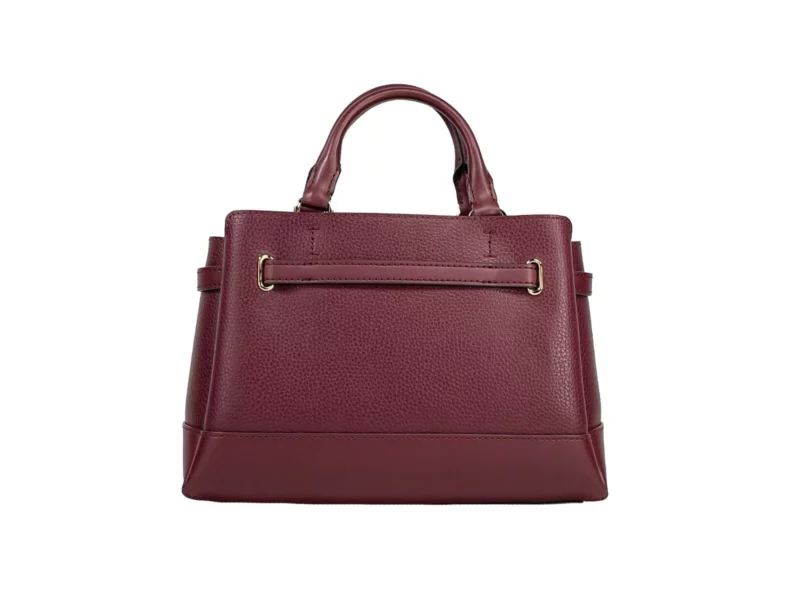 Michael Kors Reed Small Leather Belted Satchel Crossbody Bag Oxblood - Image 4