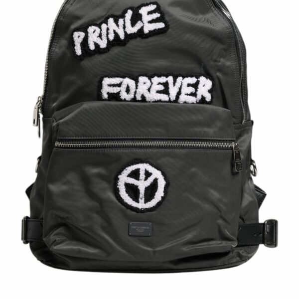 Dolce & Gabbana Gray Nylon Prince Forever School Travel Backpack Bag