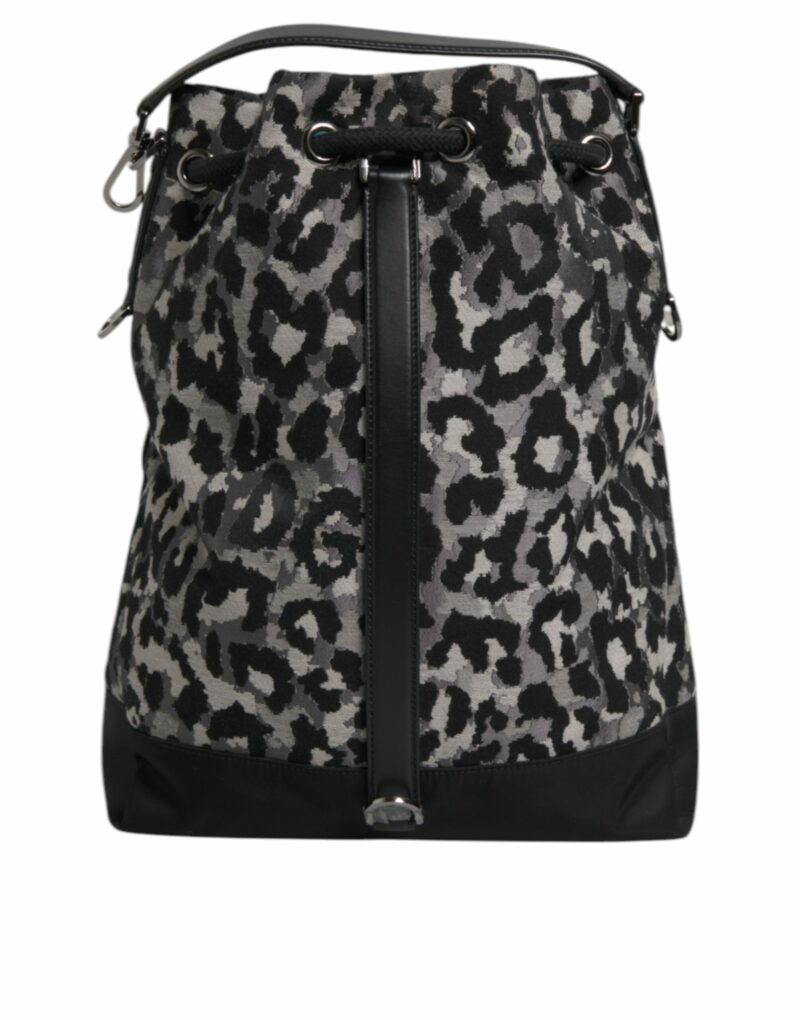 Dolce & Gabbana Multicolor Leopard Jacquard Hobo Crossbody Borse Bag - Image 8