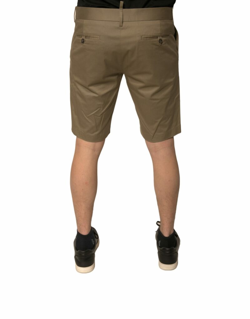 Dolce & Gabbana Brown Chino Cotton Stretch Casual Shorts - Image 4
