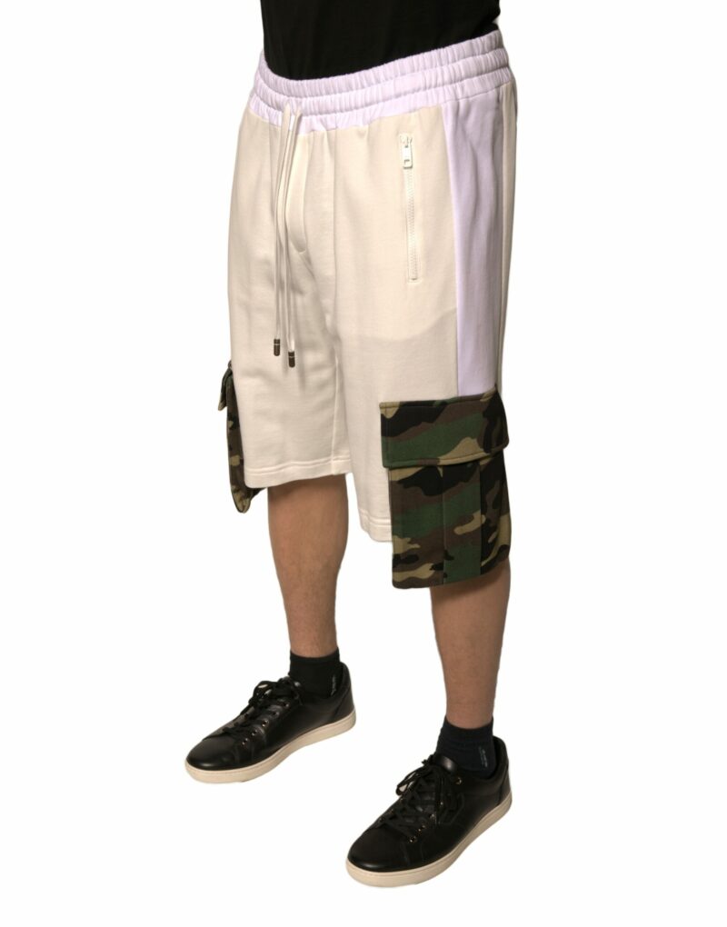 Dolce & Gabbana Beige Cotton Men Casual Cargo Bermuda Shorts - Image 3