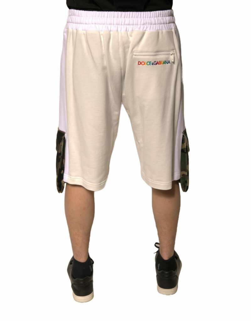Dolce & Gabbana Beige Cotton Men Casual Cargo Bermuda Shorts - Image 4