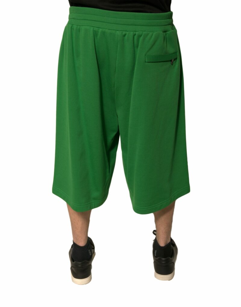 Dolce & Gabbana Green Cotton Blend Men Bermuda Shorts - Image 5