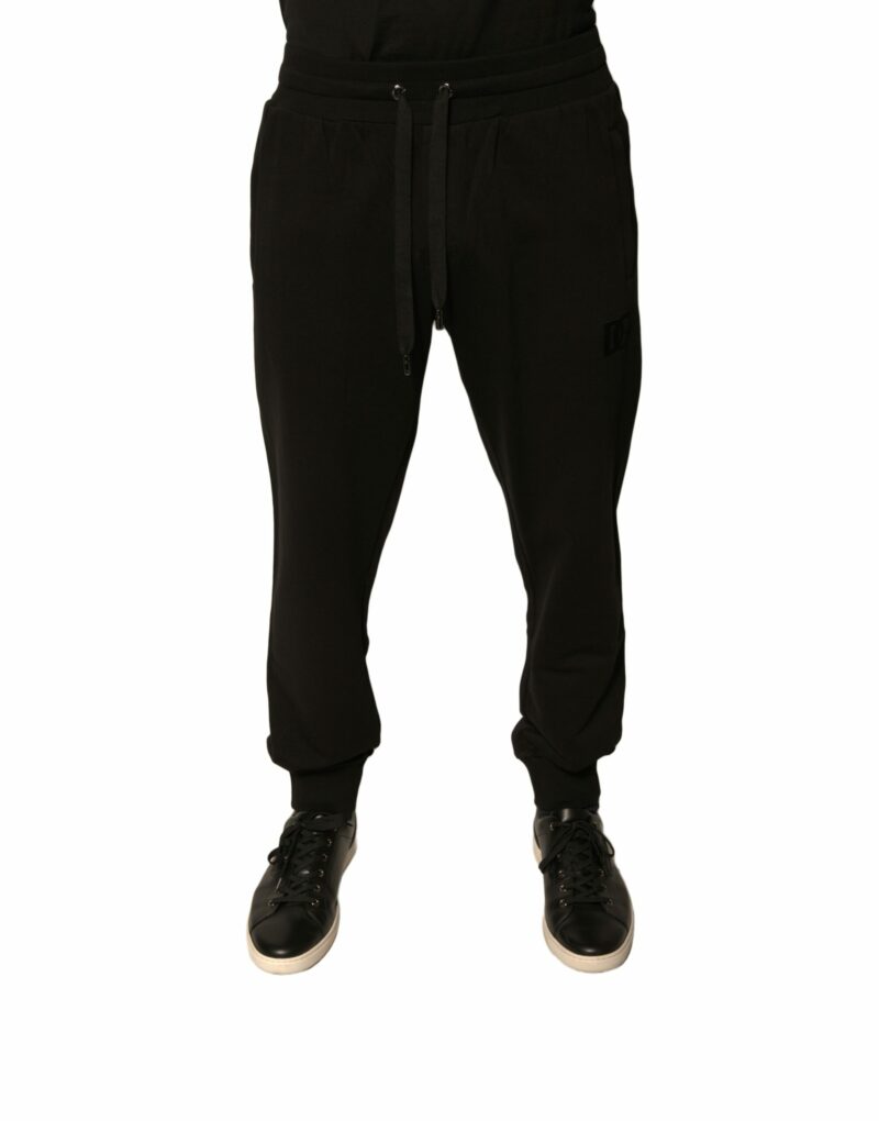 Dolce & Gabbana Black Cotton Jogger Men Sweatpants Pants - Image 2
