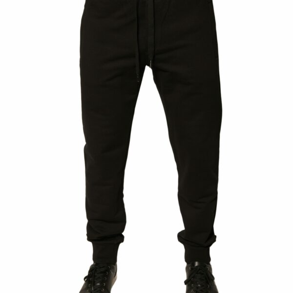 Dolce & Gabbana Black Cotton Jogger Men Sweatpants Pants