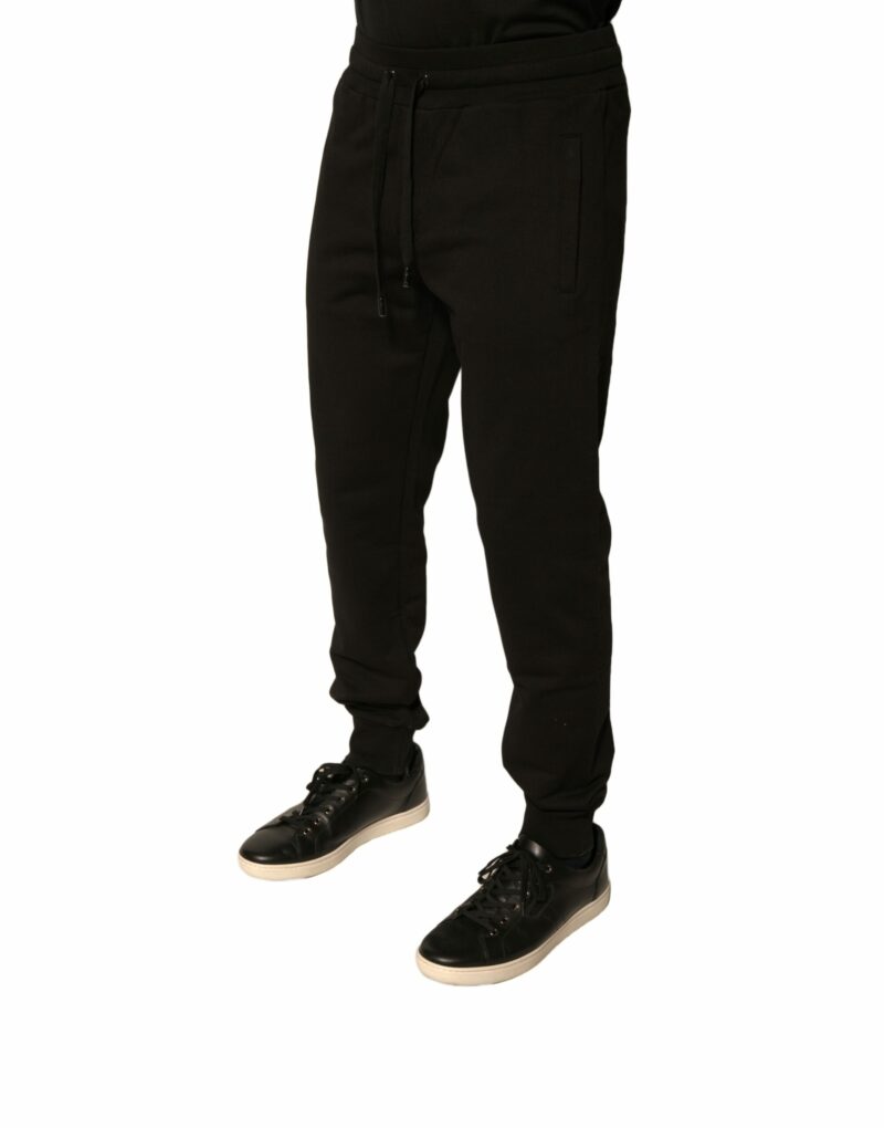 Dolce & Gabbana Black Cotton Jogger Men Sweatpants Pants - Image 3
